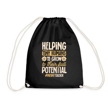 Kindergarten Teacher Daycare Center Educator - Drawstring Bag - black - Front