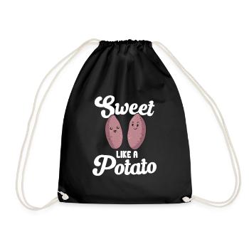 Légumes-racines de patates douces - Sac de sport léger - noir - Devant