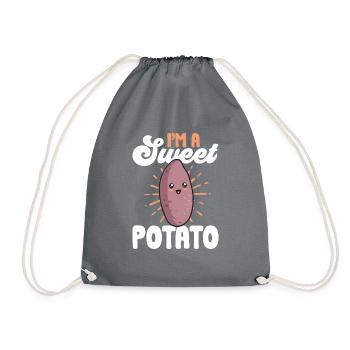 Légumes-racines de patates douces - Sac de sport léger - gris - Devant