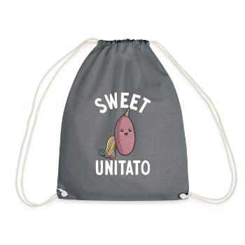 Légumes-racines de patates douces - Sac de sport léger - gris - Devant