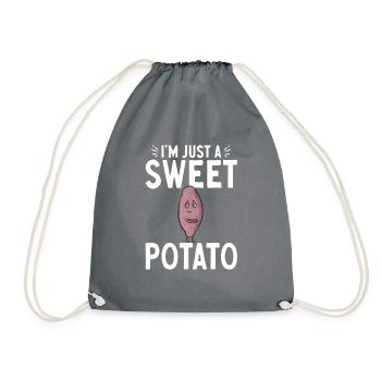 Légumes-racines de patates douces - Sac de sport léger - gris - Devant