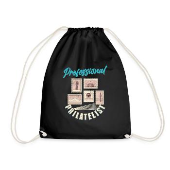 Expert in Stamps: The Professional Philatelist - Drawstring Bag - black - Front