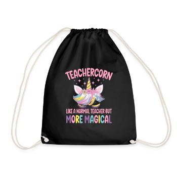 Teachercorn like a normal Teacher Tutor - Turnbeutel - Schwarz - Vorne