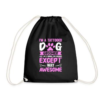 Toiletteur pour chiens et toilettage pour chiens - Sac de sport léger - noir - Devant