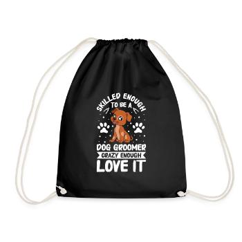Toiletteur pour chiens et toilettage pour chiens - Sac de sport léger - noir - Devant
