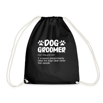 Toiletteur pour chiens et toilettage pour chiens - Sac de sport léger - noir - Devant