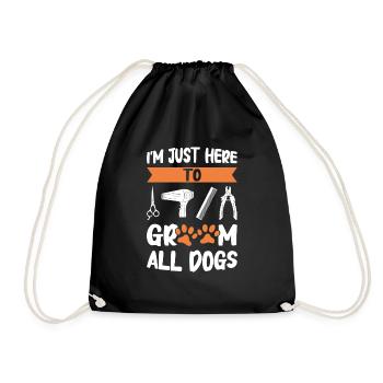 Toiletteur pour chiens et toilettage pour chiens - Sac de sport léger - noir - Devant