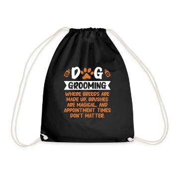 Toiletteur pour chiens et toilettage pour chiens - Sac de sport léger - noir - Devant