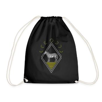 Zebra Abstrait Phases de Lune - Sac de sport léger - noir - Devant