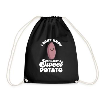 Légumes-racines de patates douces - Sac de sport léger - noir - Devant