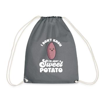 Légumes-racines de patates douces - Sac de sport léger - gris - Devant