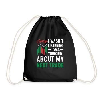 Trading Crypto Stock Market Investor Day Trader - Drawstring Bag - black - Front