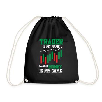 Trading Crypto Stock Market Investor Day Trader - Drawstring Bag - black - Front