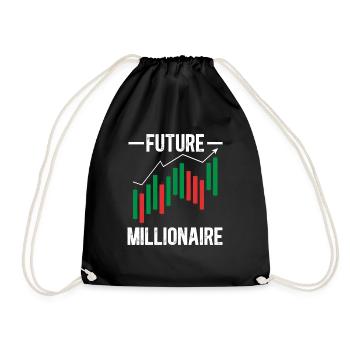 Trading Crypto Stock Market Investor Day Trader - Drawstring Bag - black - Front
