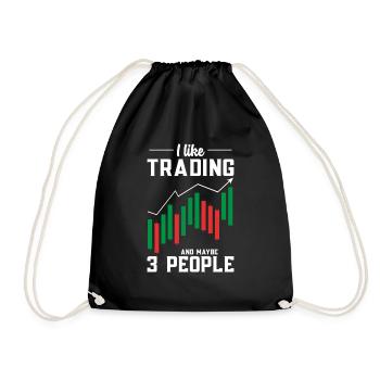 Trading Crypto Stock Market Investor Day Trader - Drawstring Bag - black - Front
