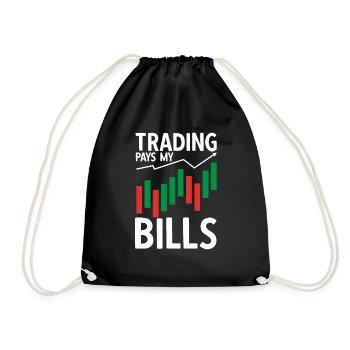 Trading Crypto Stock Market Investor Day Trader - Drawstring Bag - black - Front