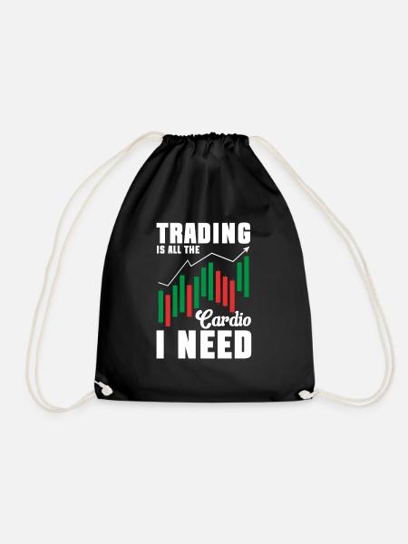 Trading Krypto Aktienmarkt Investor Day Trader - Turnbeutel - Schwarz