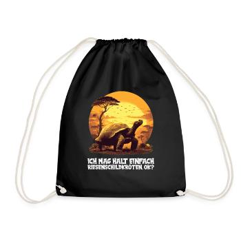 Giant tortoises Giant tortoise - Drawstring Bag - black - Front