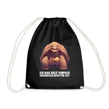 Giant tortoises Giant tortoise - Drawstring Bag - black - Front