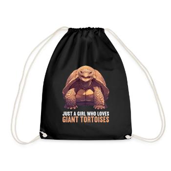 Giant tortoises Giant tortoise - Drawstring Bag - black - Front