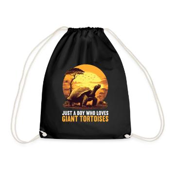 Giant tortoises Giant tortoise - Drawstring Bag - black - Front