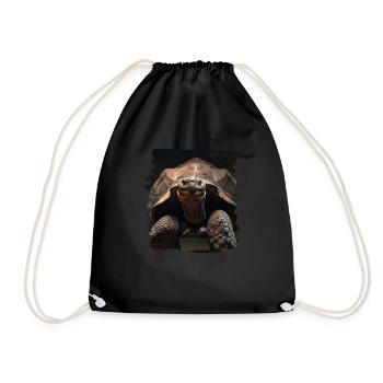 Giant tortoises Giant tortoise - Drawstring Bag - black - Front