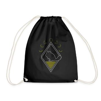 Chinchilla Abstrait Phases de Lune - Sac de sport léger - noir - Devant