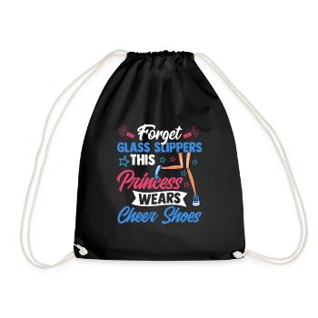Forget Glass Slippers This Princess Cheerleader - Turnbeutel - Schwarz - Vorne