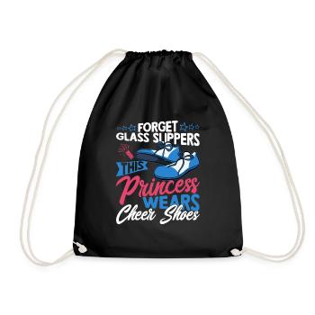 Forget Glass Slippers This Princess Cheerleading - Turnbeutel - Schwarz - Vorne