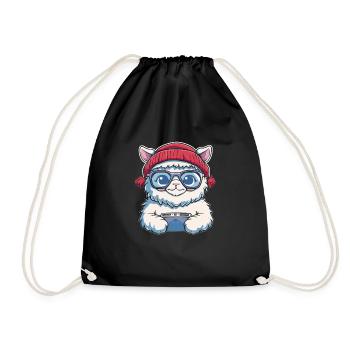 Alpaga Lama Gaming Jeu Vidéo Gamer - Sac de sport léger - noir - Devant