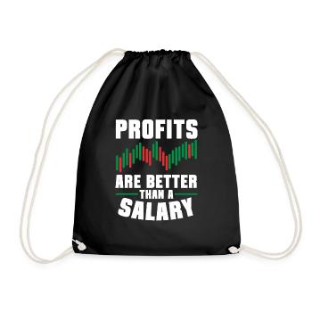 Trading Crypto Stock Market Investor Day Trader - Drawstring Bag - black - Front