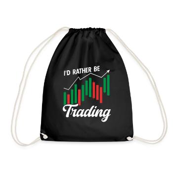 Trading Crypto Stock Market Investor Day Trader - Drawstring Bag - black - Front