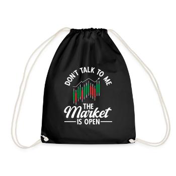 Trading Crypto Stock Market Investor Day Trader - Drawstring Bag - black - Front