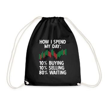 Trading Crypto Stock Market Investor Day Trader - Sac de sport léger - noir - Devant
