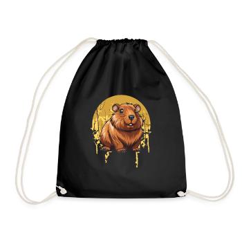 Hamster Doré Hamster Lune Hurlant - Sac de sport léger - noir - Devant