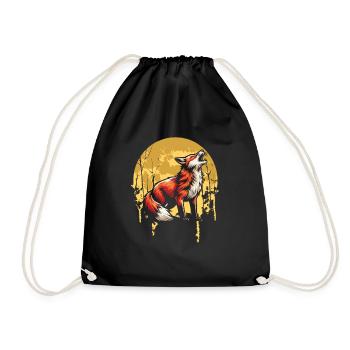Hurlement de la lune du renard - Sac de sport léger - noir - Devant