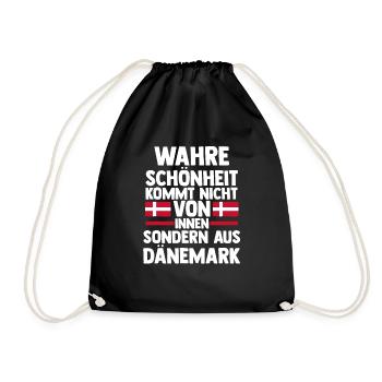 Danes Danish Denmark - Drawstring Bag - black - Front