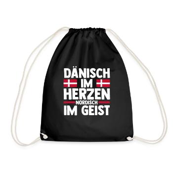 Danes Danish Denmark - Drawstring Bag - black - Front