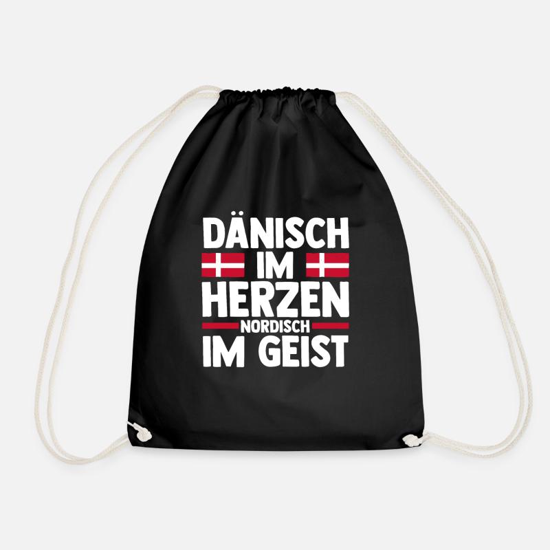 Dänen Dänisch Dänemark - Turnbeutel - Schwarz