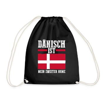 Danes Danish Denmark - Drawstring Bag - black - Front