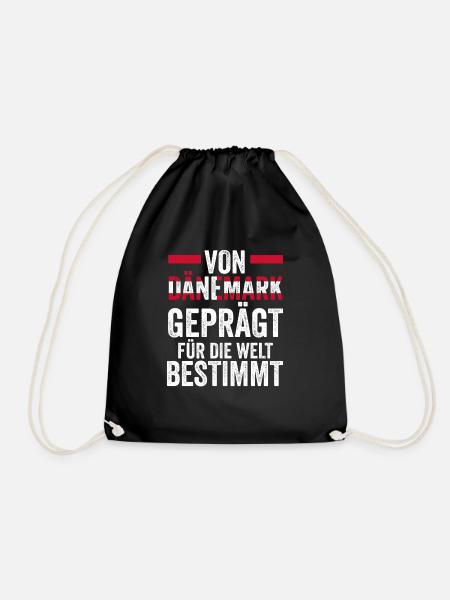 Dänen Dänisch Dänemark - Turnbeutel - Schwarz