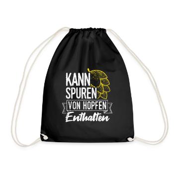 Beer Drinking Beer Fun Drinking Beer Drinking Party Bie - Drawstring Bag - black - Front