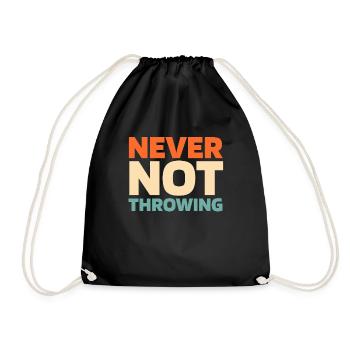 Axe Throwing Axe Thrower - Drawstring Bag - black - Front