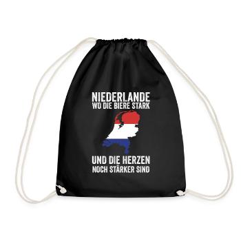 Netherlands Netherlands Holland - Drawstring Bag - black - Front