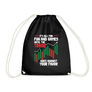 Trading Crypto Stock Market Investor Day Trader - Drawstring Bag - black - Front