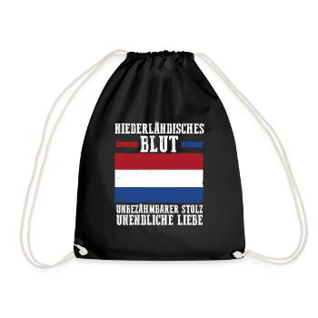 Netherlands Netherlands Holland - Drawstring Bag - black - Front