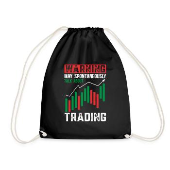 Trading Crypto Stock Market Investor Day Trader - Drawstring Bag - black - Front
