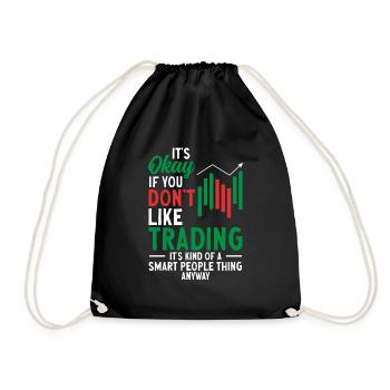 Trading Crypto Stock Market Investor Day Trader - Drawstring Bag - black - Front