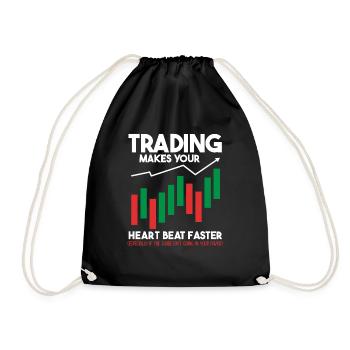 Trading Crypto Stock Market Investor Day Trader - Drawstring Bag - black - Front