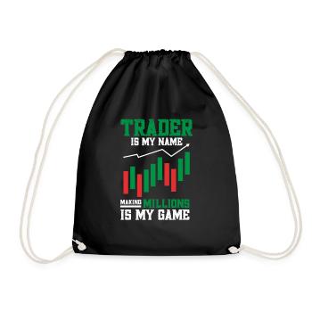 Trading Crypto Stock Market Investor Day Trader - Sac de sport léger - noir - Devant
